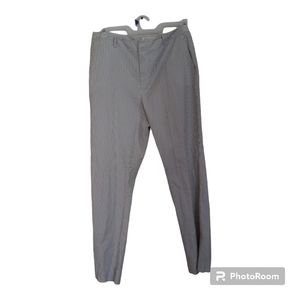 Coldwater Creek Women's White & Green Striped Pants sz 14